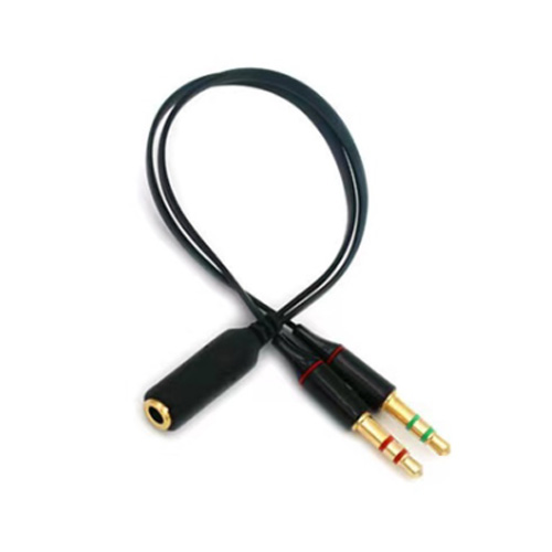 Microphone Headset Splitter Cable 3.5mm Female To 2 Dual 3.5mm Male Mic Audio Y Splitter Cable