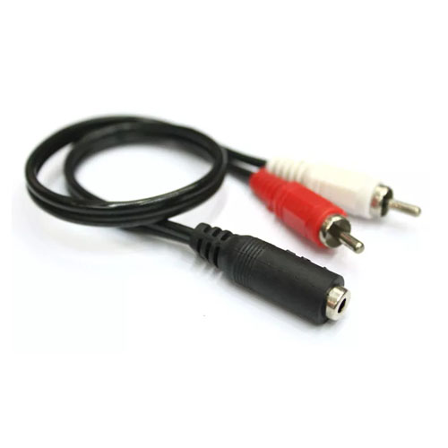 2 in 1 3.5mm stereo audio plug to 2rca female plug Cable Computer audio cable rca cable