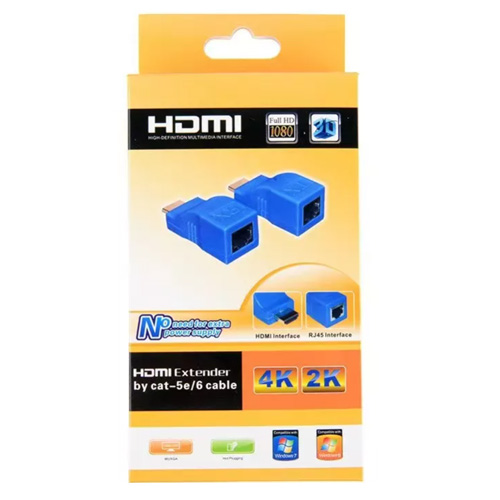 HDMI To Cat5 Cat6 RJ45 Converter 4K HDMI Extender 30M