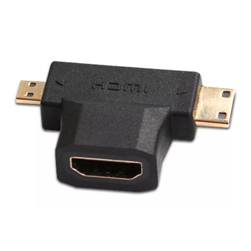 1080P 2IN1 HDMI Female to Micro HDMI / Mini HDMI Male Adapter Converter