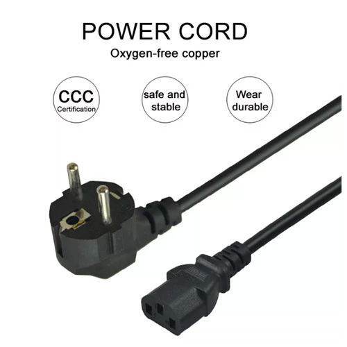 EU power cord high quality 2 pin ac europe power plug cable wholesale eu ac power cord for computer