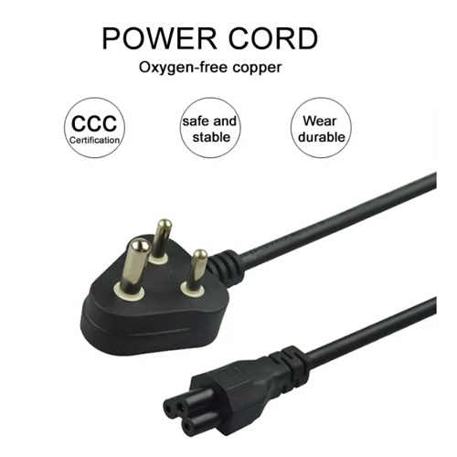 INDIA power cord 3 Pin Plug India 220v Power Cord 3 Cores Electric Cable With India Plug