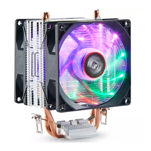 Double Fan Colorful light CPU cooler Processor heatsink 12v Unique appearance PC air fans cooling